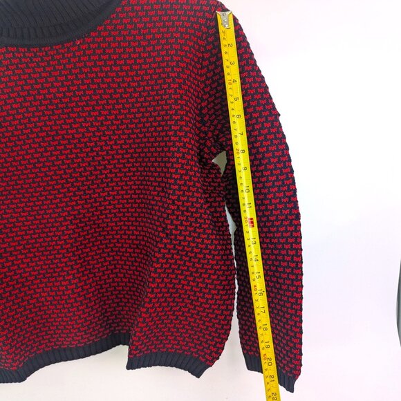 NEW Karen Scott Jersey  sweater Turtle Neck -size L -Color new red amore - Picture 6 of 10